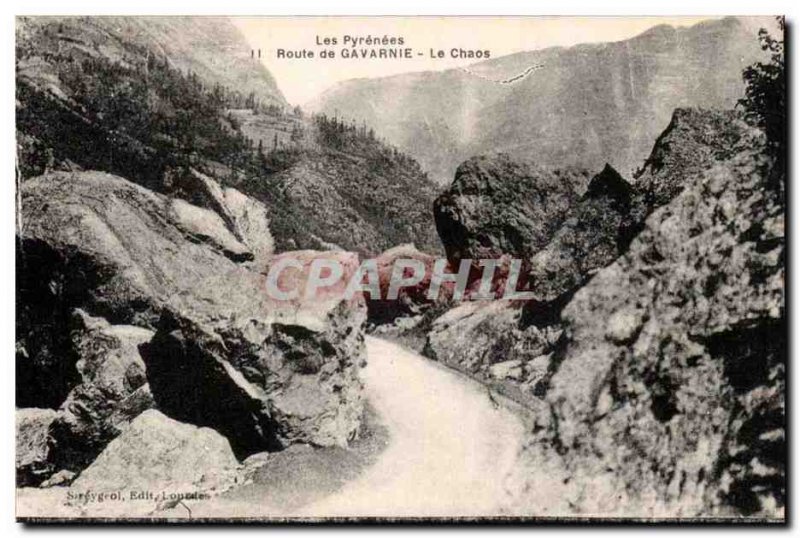 Postcard Old Route Gavarnie Chaos