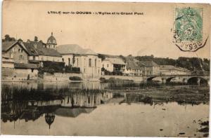 CPA L'ISLE-sur-le-DOUBS - L'Église et le Grand Pont (183297)