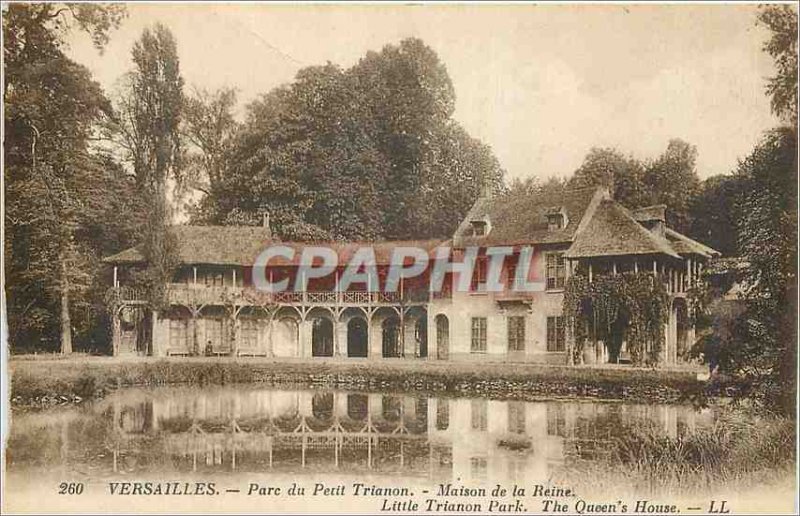 Postcard Old Versailles Petit Trianon Park House Queen