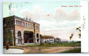 1908 Theater Theatre Ocean View Virginia VA Antique Vintage Postcard B07