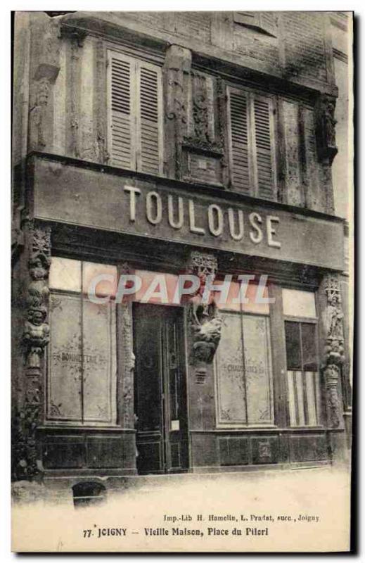 Old Postcard Joigny Old House Pillory Square Toulouse