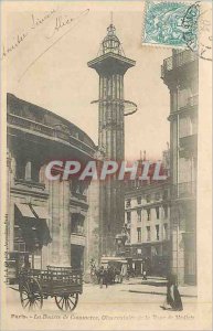 Old Postcard The Paris Bourse de Commerce Observation Tower Medicis