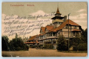 Dalarna Sweden Postcard Tourist Hotel Rattvik 1908 Ostersund Sweden Posted