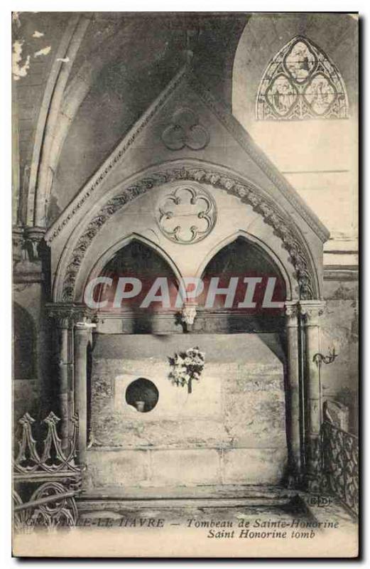 Old Postcard Granville Havre Sainte Honorine Tomb