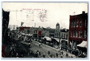 Aberdeen South Dakota Postcard Main Street Exterior View Building c1908 Vintage