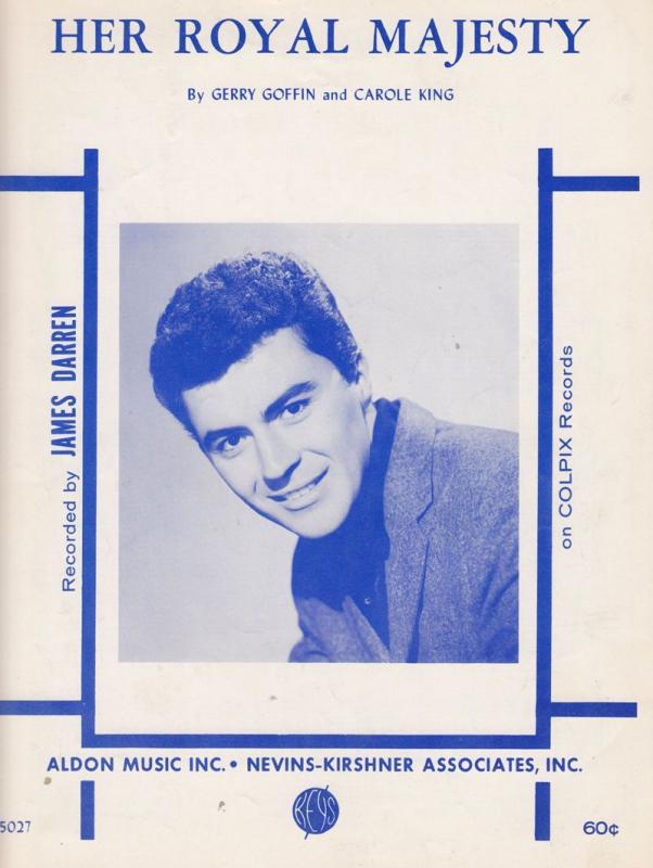 Her Royal Majesty James Darren 1960s Sheet Music