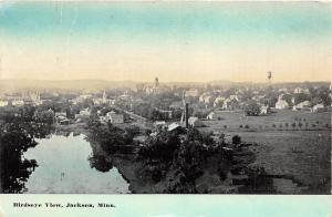 D72/ Jackson Minnesota Mn Postcard 1915 Birdseye View Court House Homes
