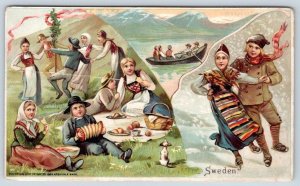 1893 SWEDEN ARBUCKLES TRADE CARD SPORTS & PASTIMES OF NATIONS SERIES