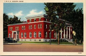 Vtg Augusta Maine ME YMCA Building 1930s Linen Unused Postcard