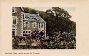 Inversnaid Hotel, Coaches Starting for Trossachs, Scotland, early postcard