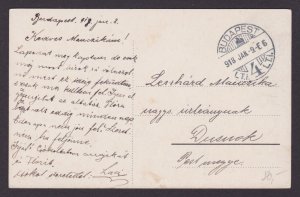 HUNGARY 1918, Postcard, God also helps us, WWI, Posted