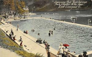 CHESTER, WV West Virginia KIDS~SWIMMING POOL~Rock Springs Park  c1910's Postcard