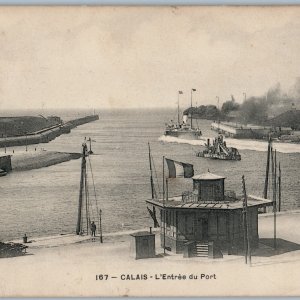 c1900s Calais France Entry Port Steamship Mining Sharp Collotype Photo RARE A194