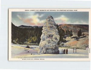 Postcard Liberty Cap Mammoth Hot Springs Yellowstone National Park Wyoming USA