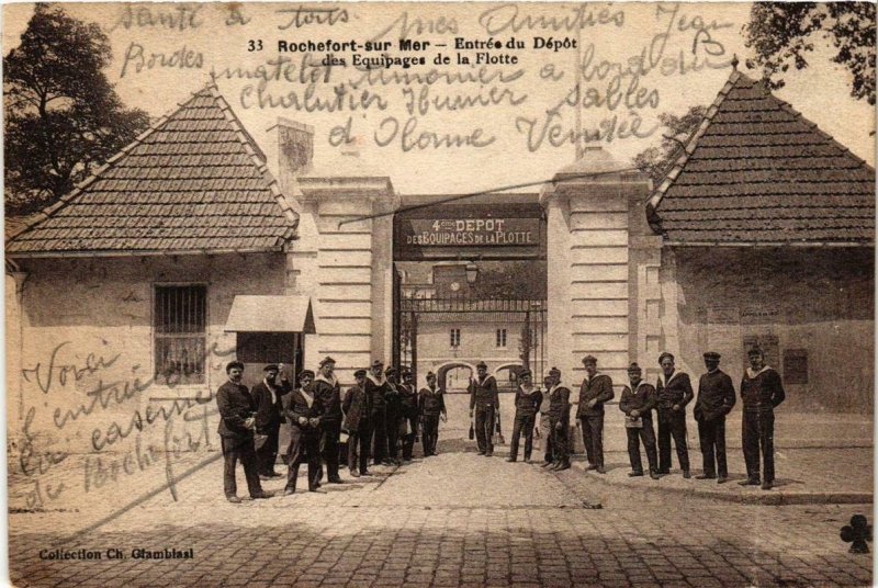 CPA Rochefort sur Mer. Entrée du dépot de Equipages de la Flotte. (666914)