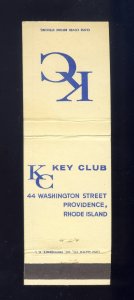 KC Key Club Match Cover/Match Book, Providence, RI/Rhode Island, 1960's?