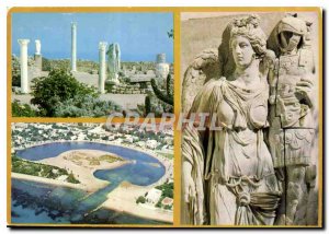 Postcard Modern Carthage Tunisia antiquarium the statue of Minerva Punic Ports