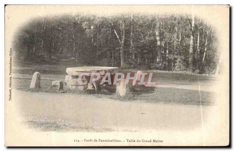 Old Postcard Forest of Fontainebleau table of the Grand Master