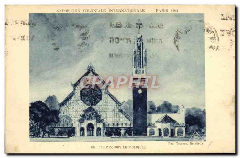 Old Postcard Exposition Coloniale Internationale Paris 1931 Catholic Missions