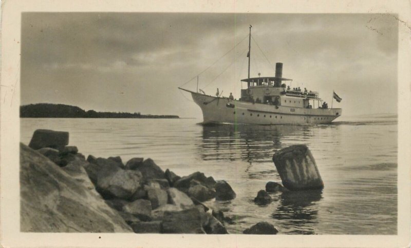 Sailing boats navigation themed postcard Hungary Balaton cruise ship