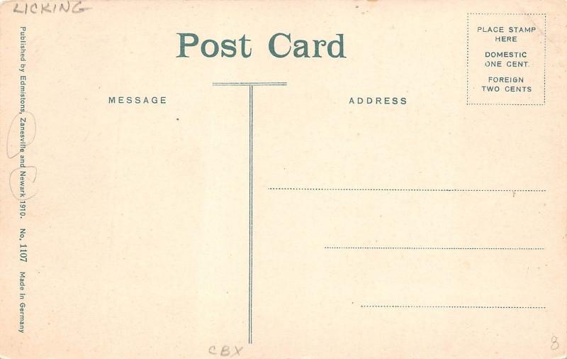 Ohio Postcard NEWARK Licking County BLACK HAND Railroad View Cliffs