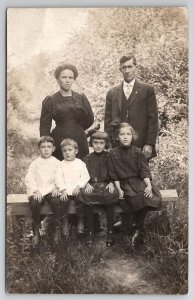 Forest Co PA Howe Fools Creek RPPC Miles Odonnell Family Photo Postcard A48