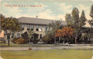 C16/ Fargo North Dakota ND Postcard c1910 Francis Hall N.D.A.C