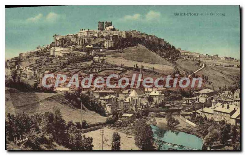 Postcard Old Saint Flour and the suburb
