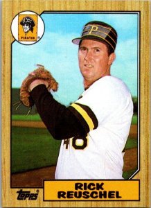 1987 Topps Baseball Card Rick Reuschel Pittsburgh Pirates sk3438