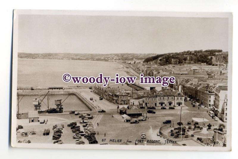 tq2003 - Jersey - Early View across St. Heliers, from Fort Regent - Postcard