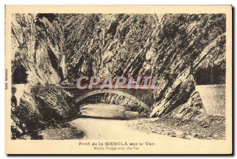 Postcard Old Bridge Mescla on the Var