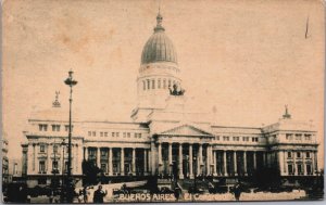 Argentina Buenos Aires EL Congreso Vintage Postcard C132