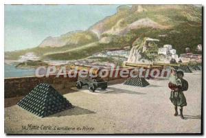 Old Postcard Monte Carlo Artillery Du Prince