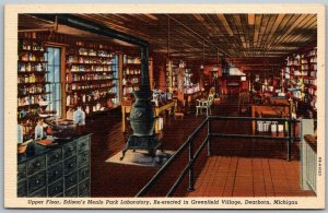 Dearborn Michigan 1940s Postcard Upper Floor Edison's Menlo Park Laboratory