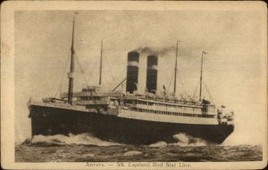 Red Star Line Steamship Anvers SS Lapland 1925 USED Postcard