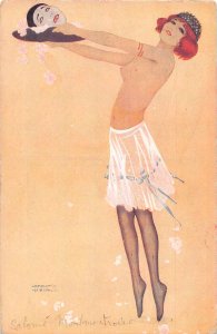 J46/ Artist Signed Postcard c1910 Raphael Kirchner Pretty Woman Art Nouveau 217
