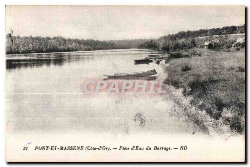 Postcard Old Bridge And Massene (Cote d Or) Piece of Water Dam