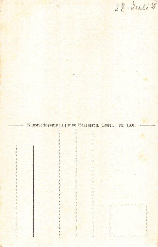 L219 Germany Kassel Kettengasse Narrow Street vintage postcard