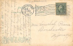 Storming of the barn on McPherson Farm Civil War Postcard