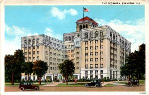 Evanston, Illinois - The Georgian Hotel - in the 1920s - Vintage Postcard