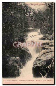 Old Postcard The High Pyrenees Cauterets Fall of Pas de l'Ours Spain Bridge Road