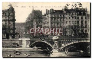 Postcard Old Lyon Gulls Pont Lafayette and Place des Cordeliers