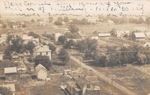 J25/ Milbank South Dakota Postcard RPPC c1910 Birdseye Homes Barn 185