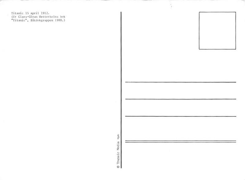 Titanic Sinking Modern White Star Line Ship Steamer Unused 