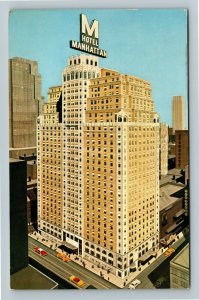 New York City NY-New York, Hotel Manhattan, Chrome c1958 Postcard
