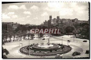 Postcard Modern Madrid Panorama De La Plaza De Neptuno y Paseo del Prado