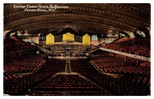 1915 Interior - Ocean Grove Auditorium, Ocean Grove, NJ Postcard