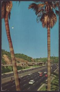 Hollywood Freeway,Hollywood,CA Postcard BIN