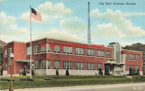 KS, Atchison, Kansas, City Hall, Exterior Scene, 1941 PM, Curteich No 1B405-N