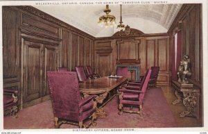 WALKERVILLE , Ontario , Canada , 1900-10s ; Distillery Offices , Board Room